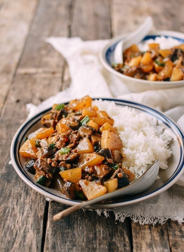 Braised Turnip Rice Bowls, by thewoksoflife.com
