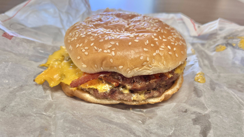 Bacon King burger with cheese