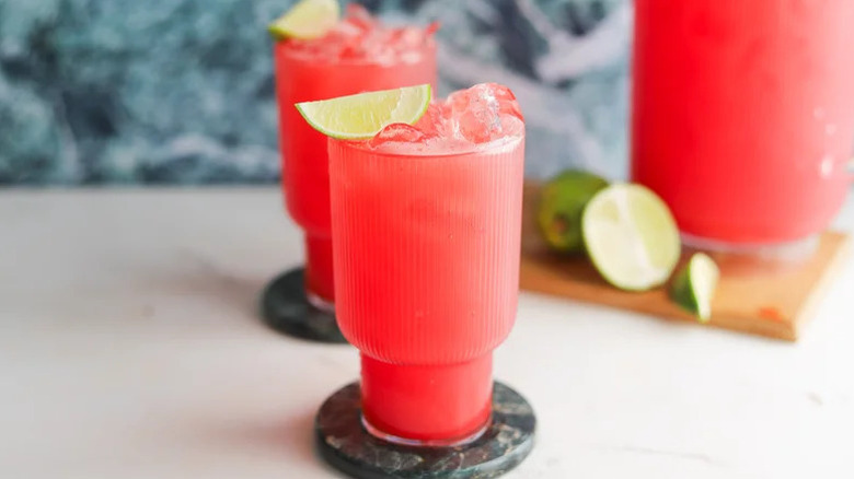 Watermelon agua fresca with lime