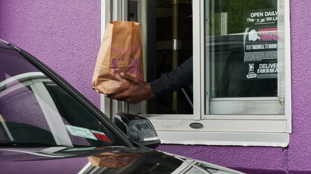 drive-through customer at a Taco Bell restaurant