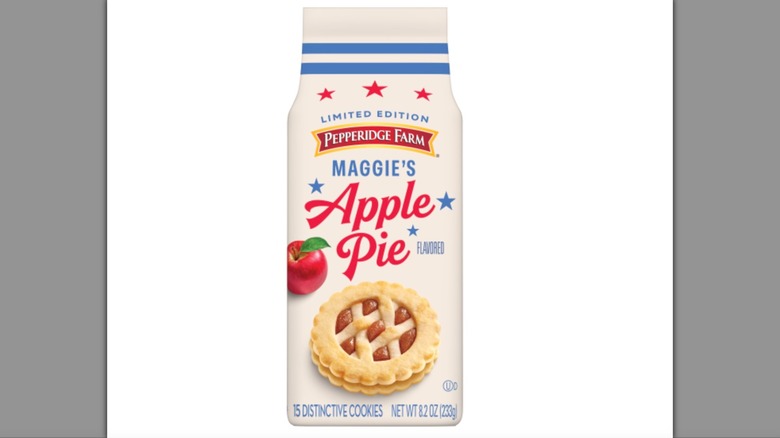Bag of Pepperidge Farm Apple Pie Cookies on white background