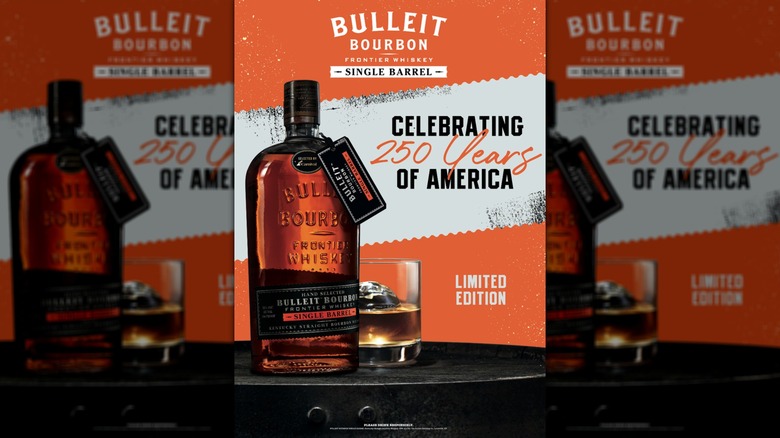 Bulleit Bourbon 250th anniversary flyer, reading 