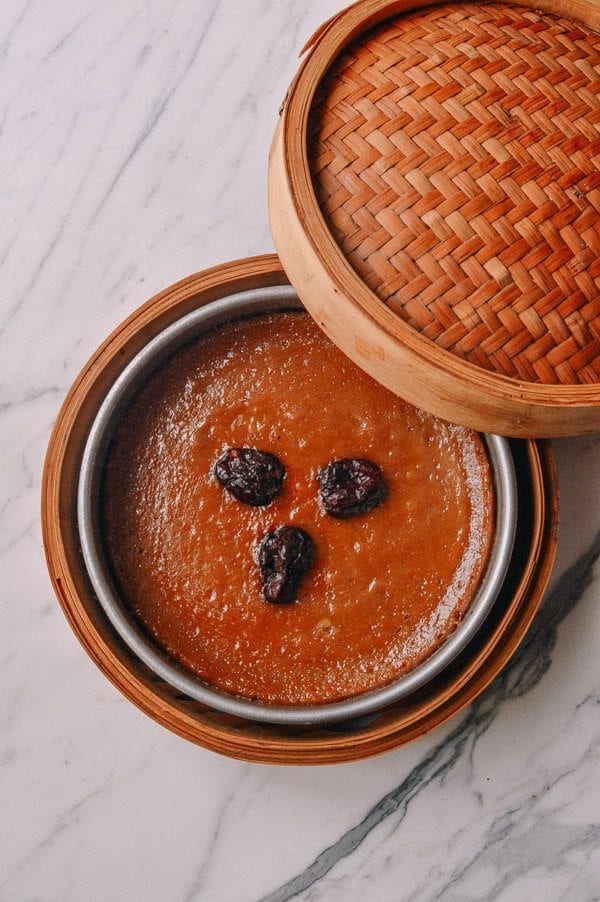 Chinese New Year Sweet Rice Cake (Nian Gao), by thewoksoflife.com