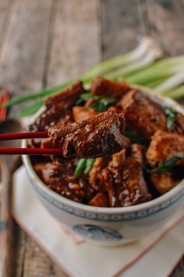 Braised Pork Ribs and Taro Stew, by thewoksoflife.com