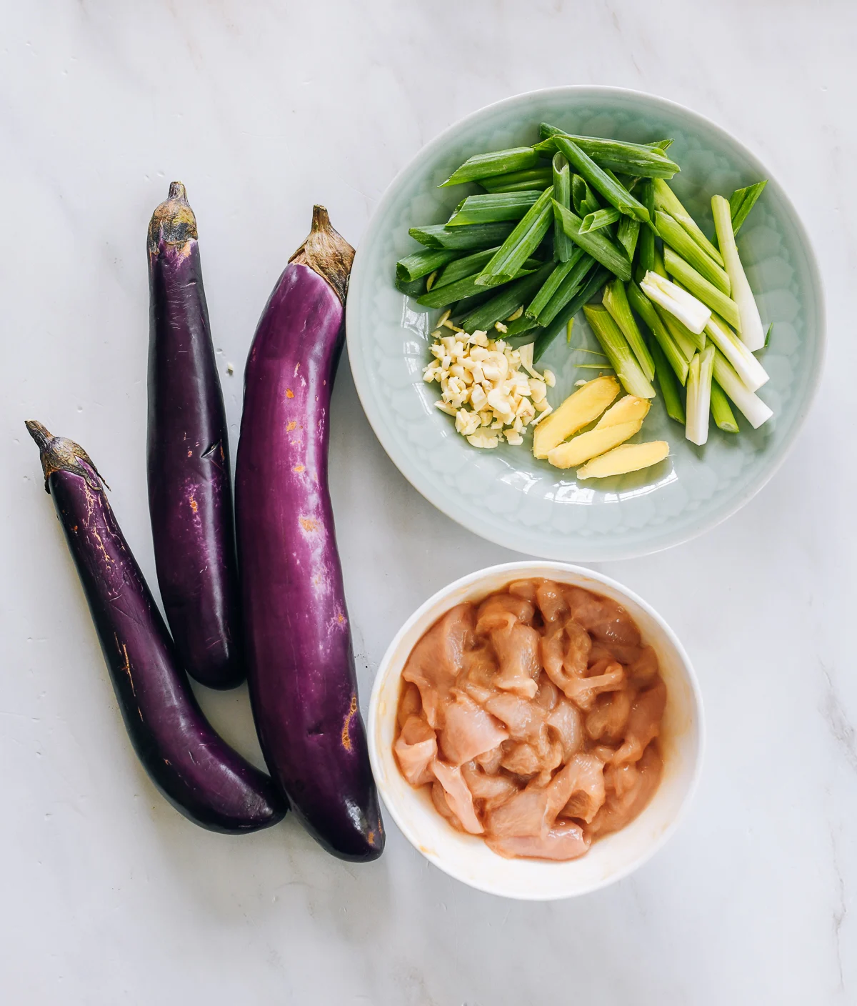 chicken with eggplant ingredients
