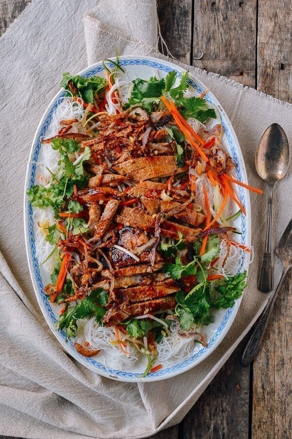 Vietnamese Noodle Salad with Grilled Pork Chops, by thewoksoflife.com