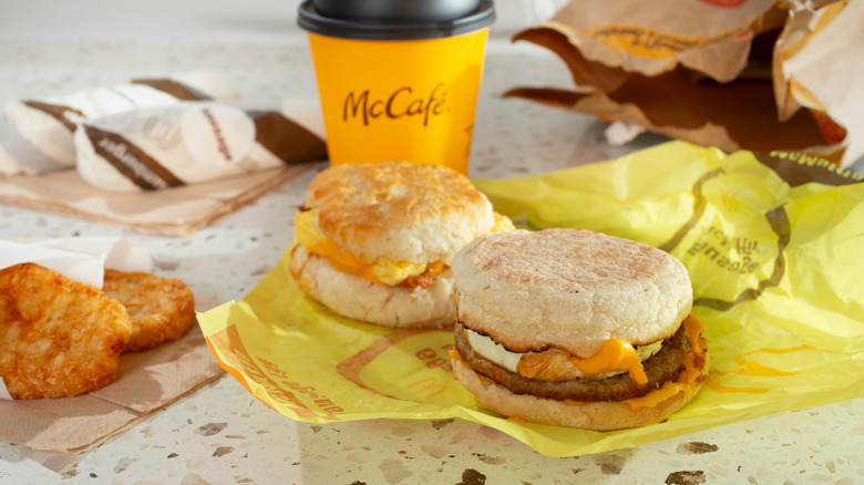 McDonald's breakfast combo on counter