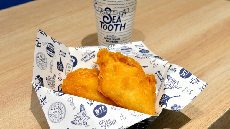 Long John Silver's meal on table