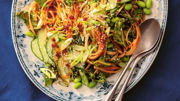 spicy tahini lime noodles