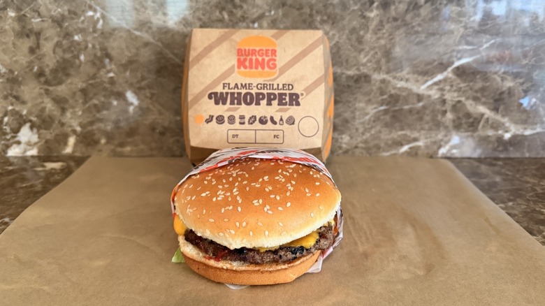 Burger King's Whopper with packaging