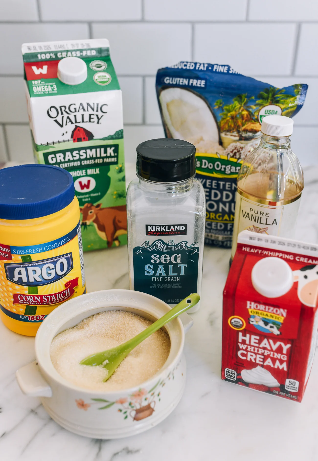 ingredients for Chinese milk pudding