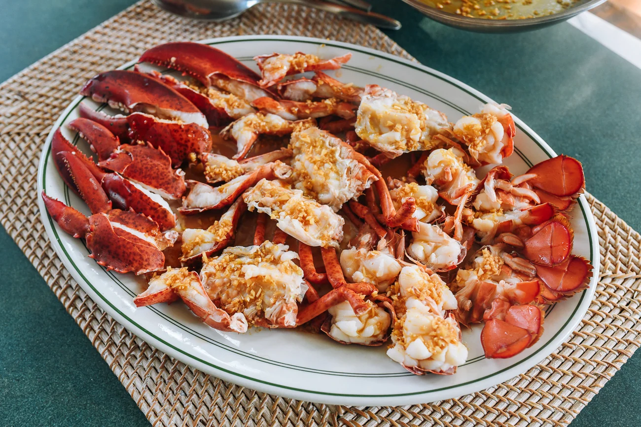 steamed lobster with soy garlic butter recipe