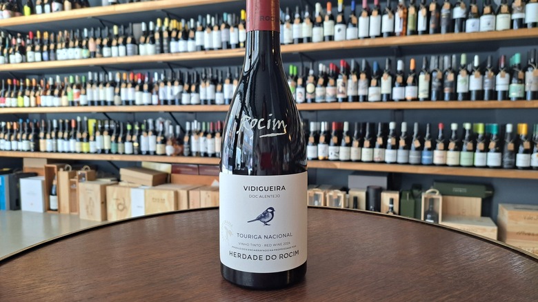 bottle of wine in wine shop