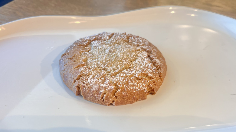 Whole PB&J cookie on plate