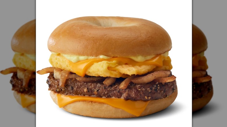 The McDonald's steak egg and cheese bagel