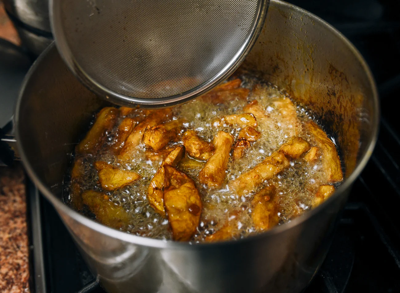 golden brown fried eggplant