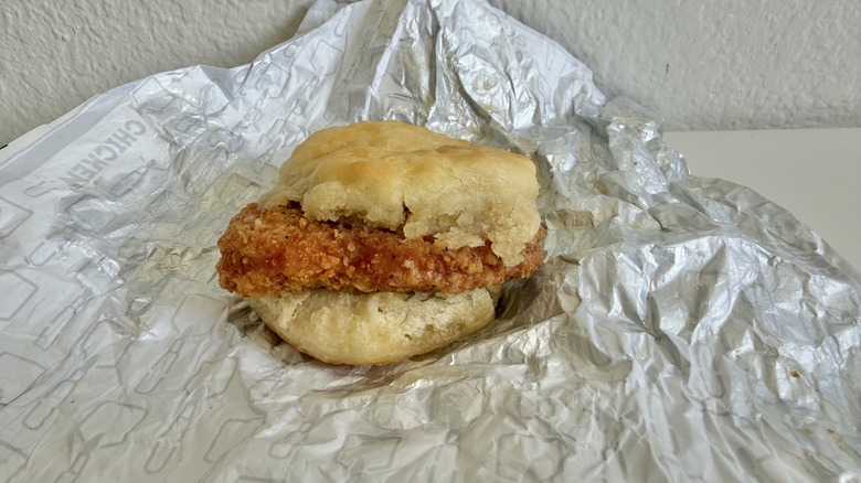 Honey Buddy Biscuit on a wrapper