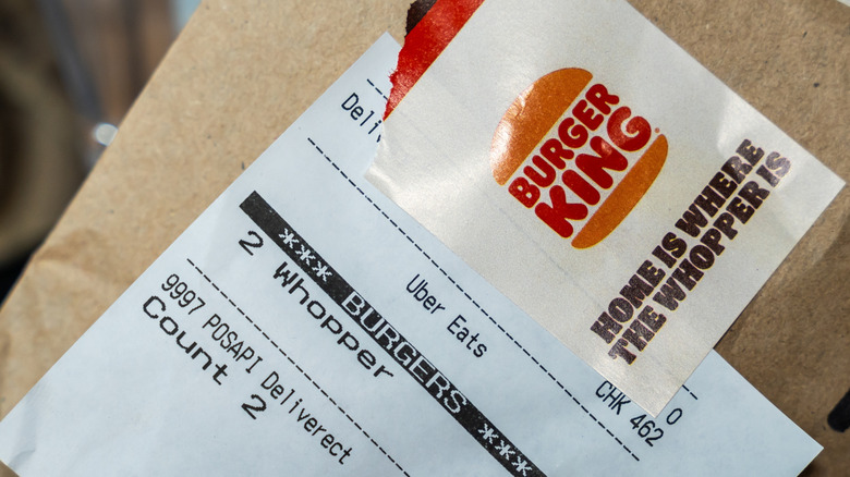 burger king receipt