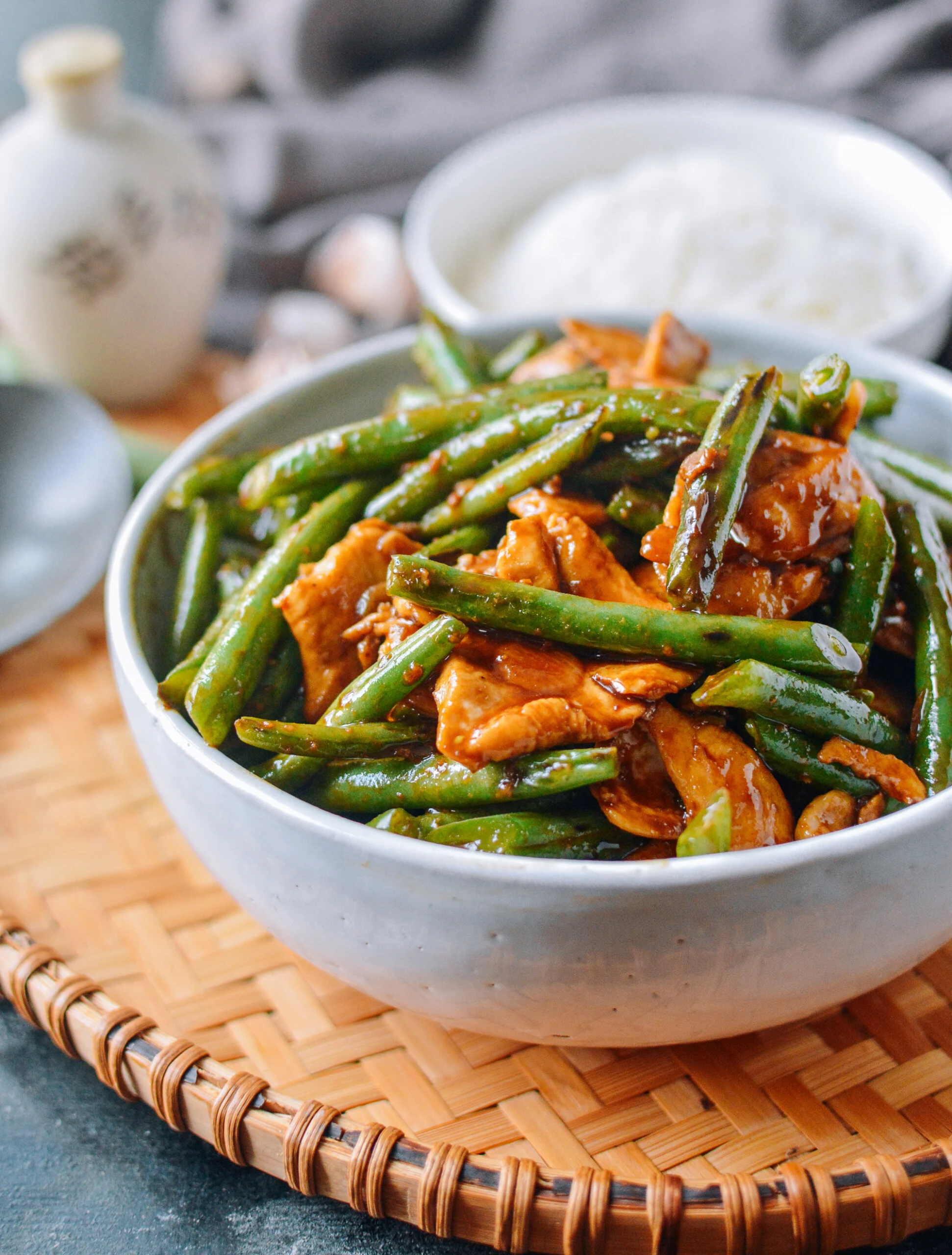 Bowl of Chicken with String Beans
