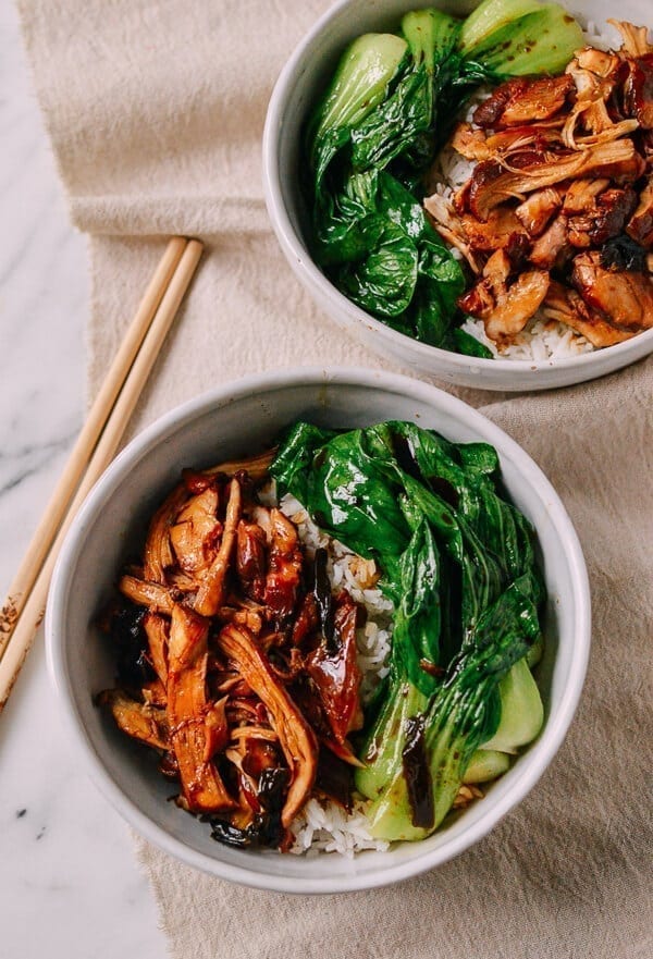 Instant Pot Soy Sauce Chicken Bowls, by thewoksoflife.com