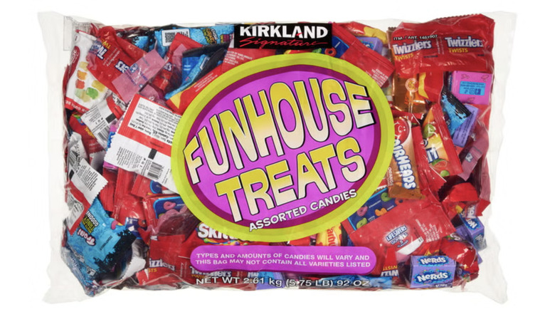 Product image of a Kirkland Signature Funhouse Treats Assorted Candies bag.
