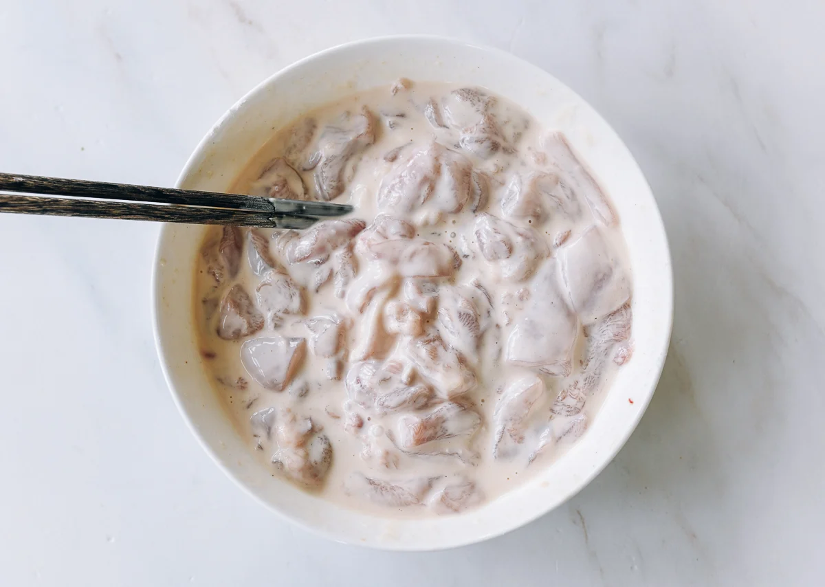 battered chicken for sesame chicken