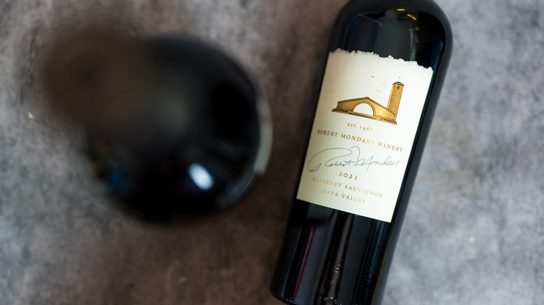 A bottle of Robert Mondavi cabernet sauvignon