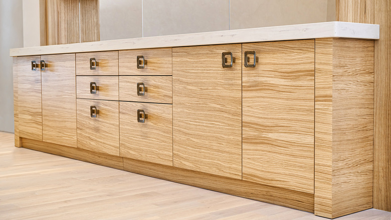 oak cabinets