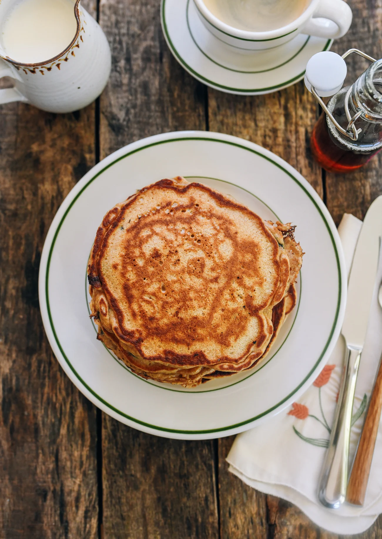 plate of whole wheat pancakes