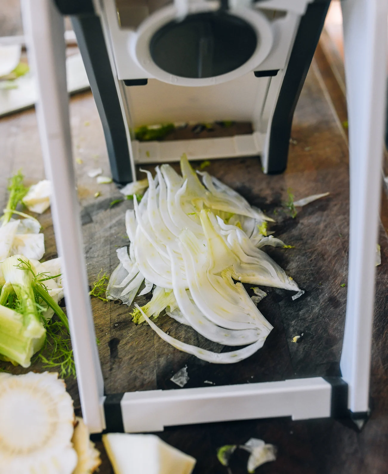 fennel shaved on mandolin