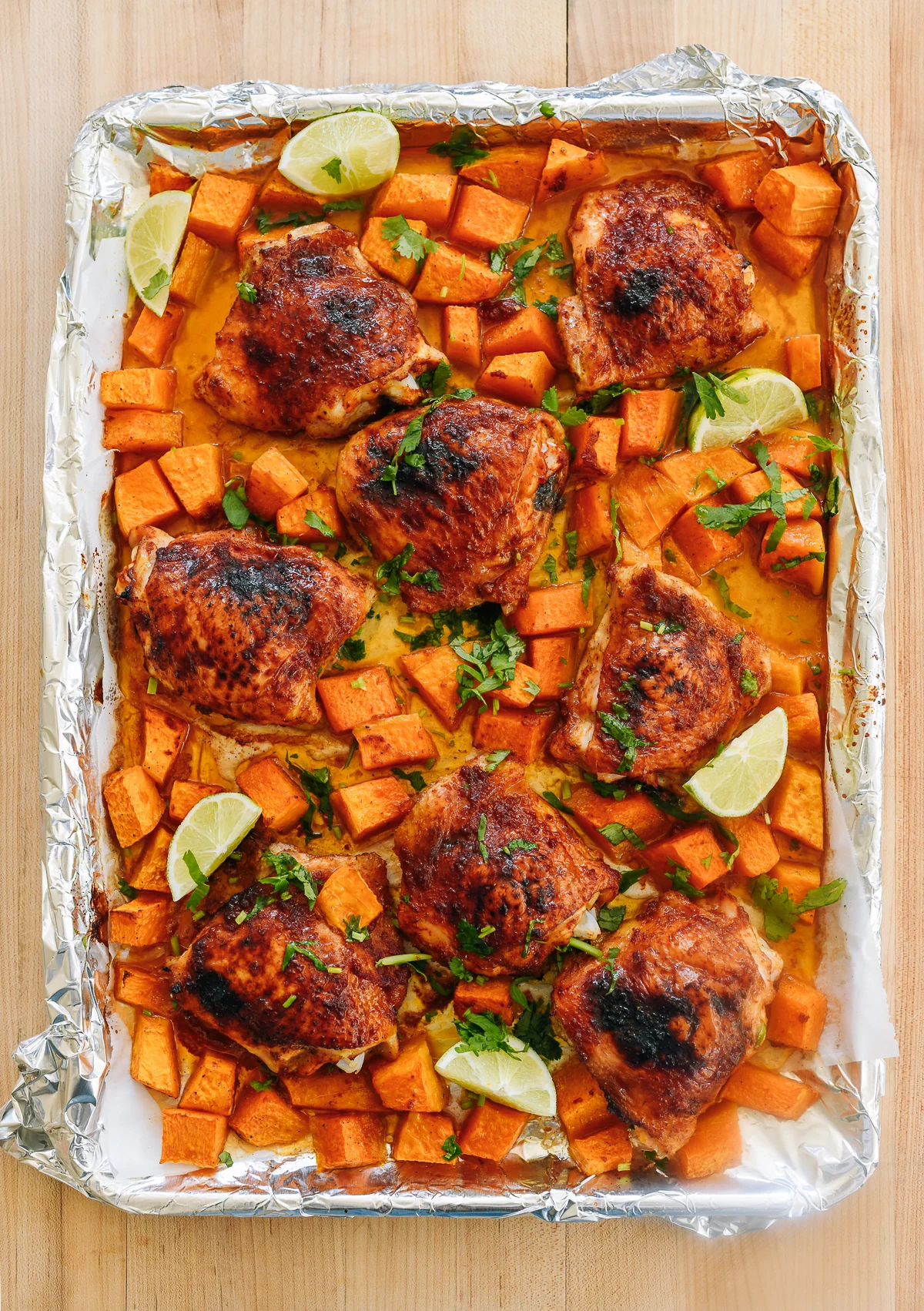 roasted Thai red curry sheet pan chicken