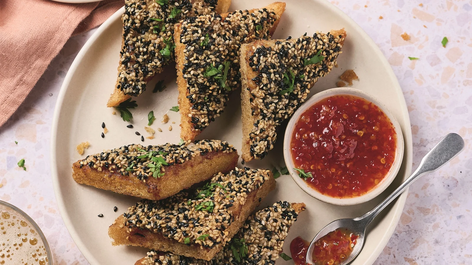 Eva Pau 的亞洲料理食譜：芝麻蝦多士