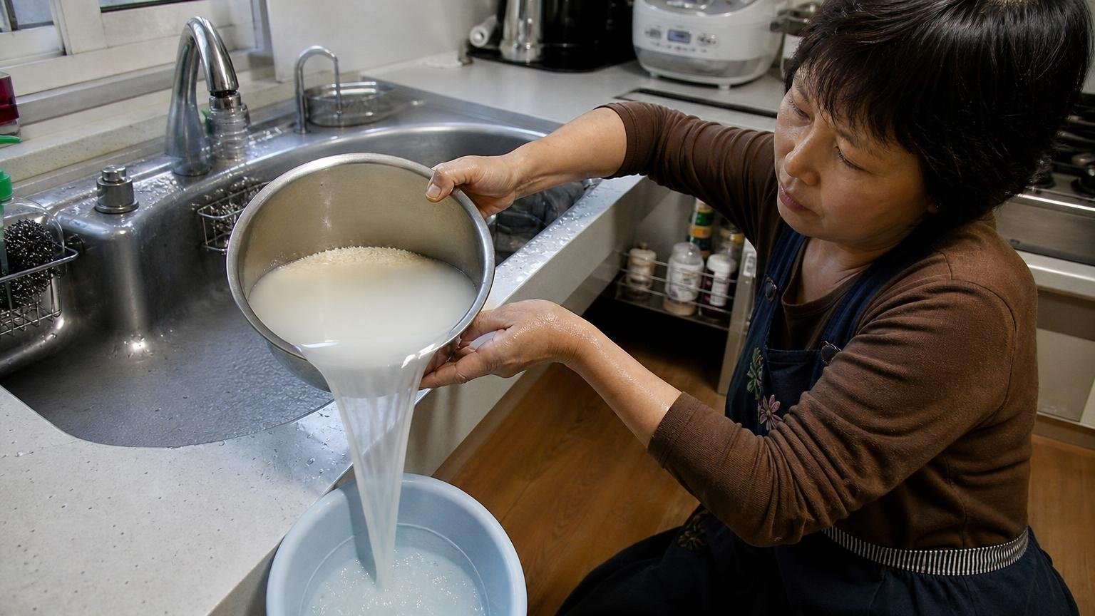 洗米水先別倒掉：它在廚房裡有一個連清潔劑都比不上的用途
